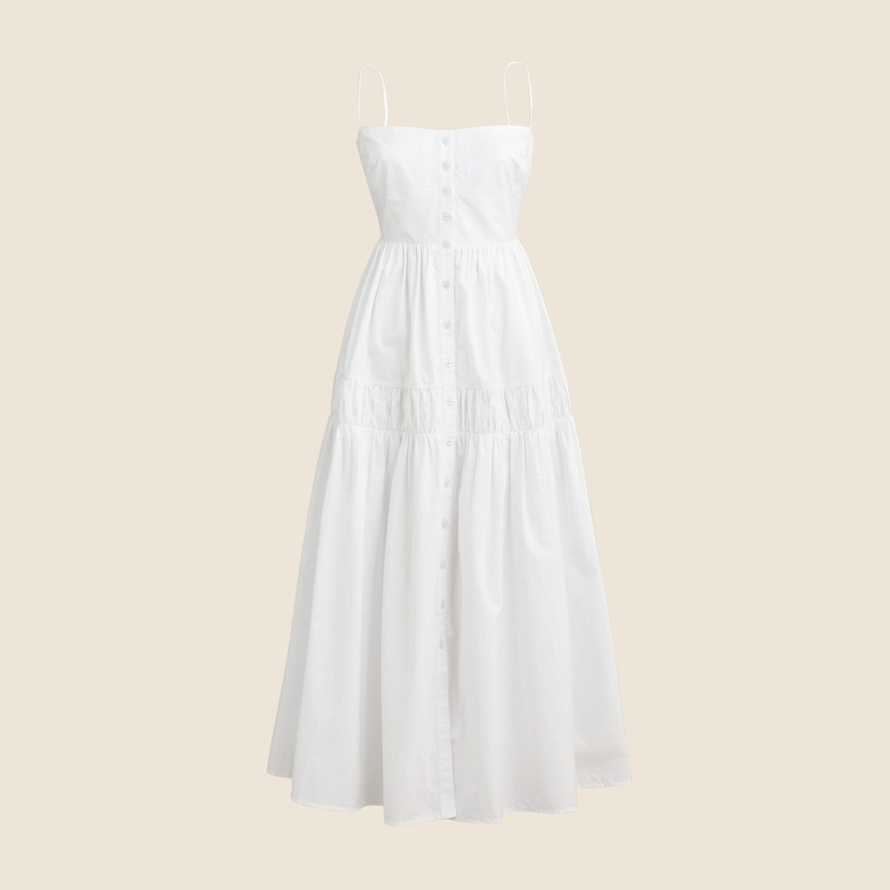 J. Crew A-line midi dress in cotton poplin - Picture 3 of 4